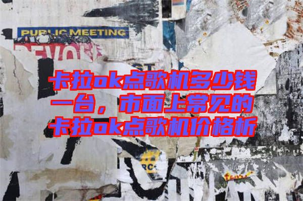 卡拉ok點歌機多少錢一臺，市面上常見的卡拉ok點歌機價格析