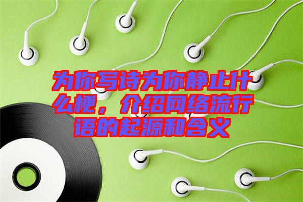 為你寫詩為你靜止什么梗，介紹網(wǎng)絡(luò)流行語的起源和含義