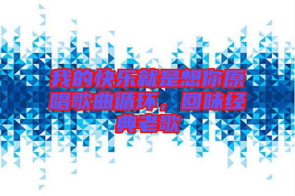 我的快樂就是想你原唱歌曲循環(huán)，回味經(jīng)典老歌