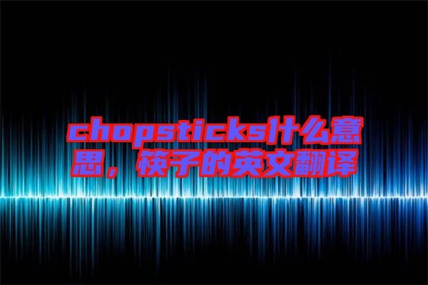 chopsticks什么意思，筷子的英文翻譯