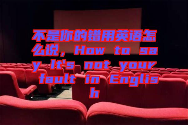 不是你的錯(cuò)用英語(yǔ)怎么說(shuō)，How to say It's not your fault in English
