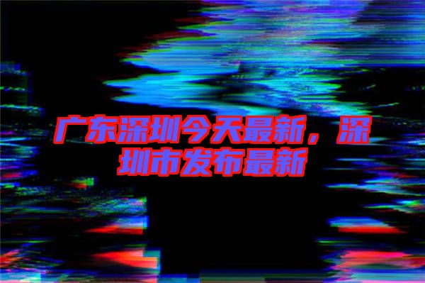 廣東深圳今天最新，深圳市發(fā)布最新