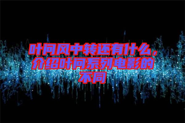 葉問(wèn)風(fēng)中轉(zhuǎn)還有什么，介紹葉問(wèn)系列電影的不同
