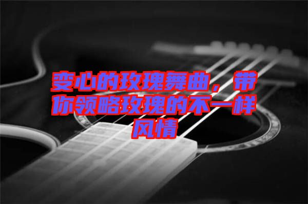 變心的玫瑰舞曲，帶你領略玫瑰的不一樣風情