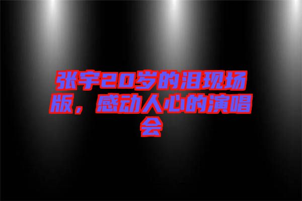 張宇20歲的淚現(xiàn)場(chǎng)版，感動(dòng)人心的演唱會(huì)