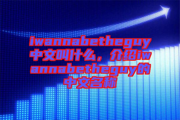 iwannabetheguy中文叫什么，介紹iwannabetheguy的中文名稱