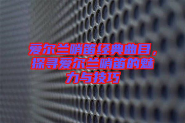 愛爾蘭哨笛經(jīng)典曲目，探尋愛爾蘭哨笛的魅力與技巧