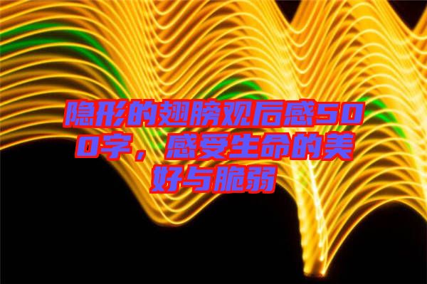 隱形的翅膀觀后感500字，感受生命的美好與脆弱