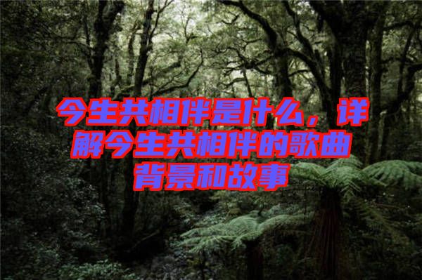 今生共相伴是什么，詳解今生共相伴的歌曲背景和故事