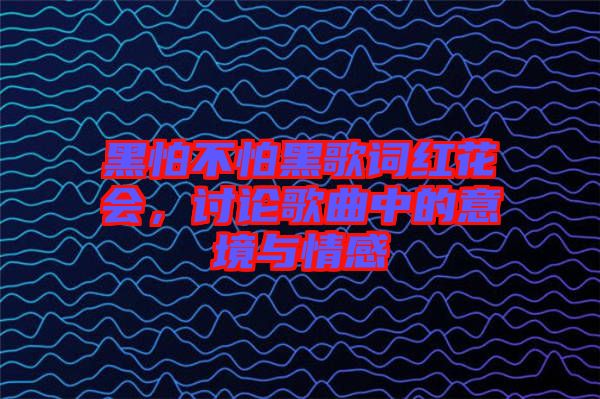 黑怕不怕黑歌詞紅花會，討論歌曲中的意境與情感