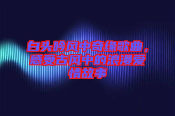白頭吟風(fēng)中奇緣歌曲，感受古風(fēng)中的浪漫愛情故事