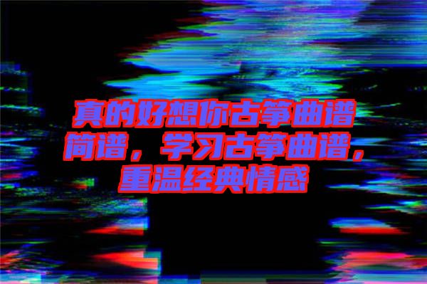 真的好想你古箏曲譜簡譜，學習古箏曲譜，重溫經典情感