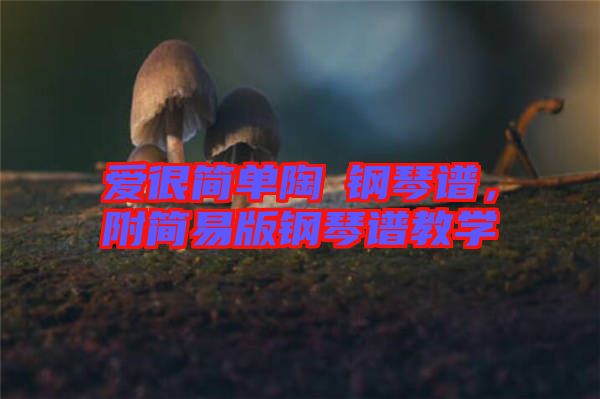 愛很簡單陶喆鋼琴譜，附簡易版鋼琴譜教學(xué)
