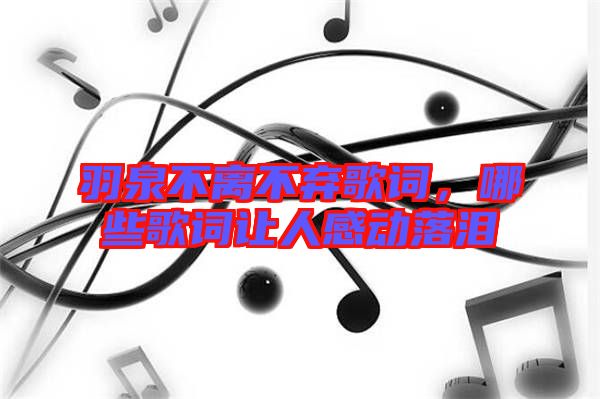 羽泉不離不棄歌詞，哪些歌詞讓人感動落淚