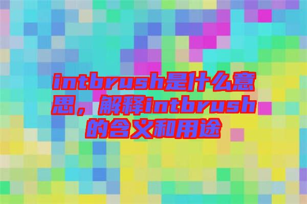 intbrush是什么意思，解釋intbrush的含義和用途