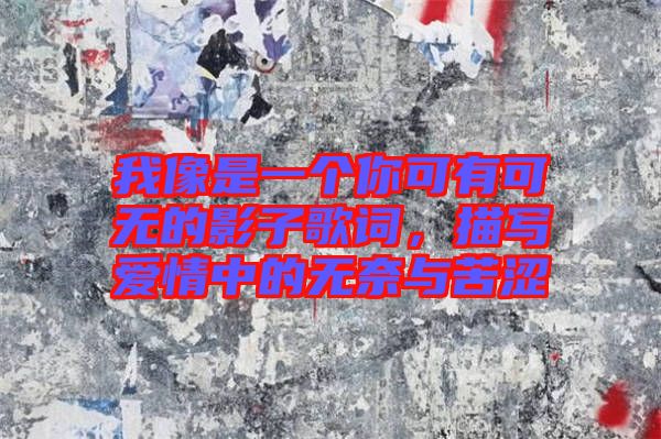 我像是一個(gè)你可有可無(wú)的影子歌詞，描寫愛情中的無(wú)奈與苦澀