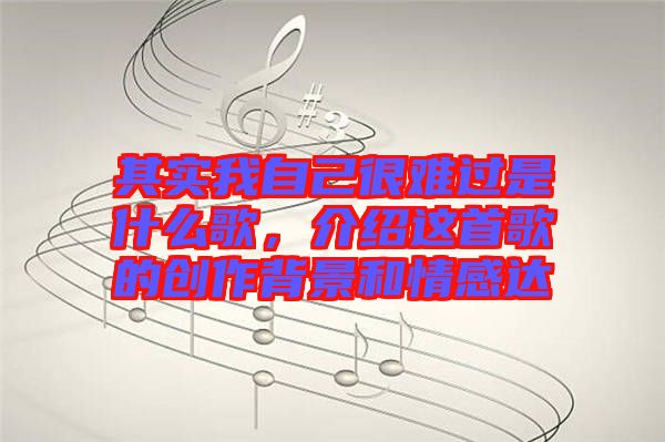 其實(shí)我自己很難過(guò)是什么歌，介紹這首歌的創(chuàng)作背景和情感達(dá)