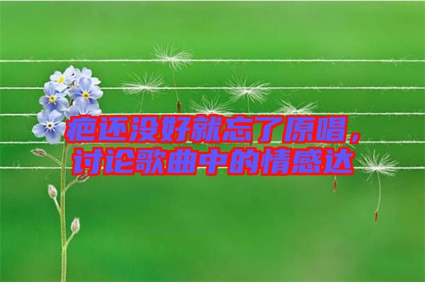 疤還沒好就忘了原唱，討論歌曲中的情感達