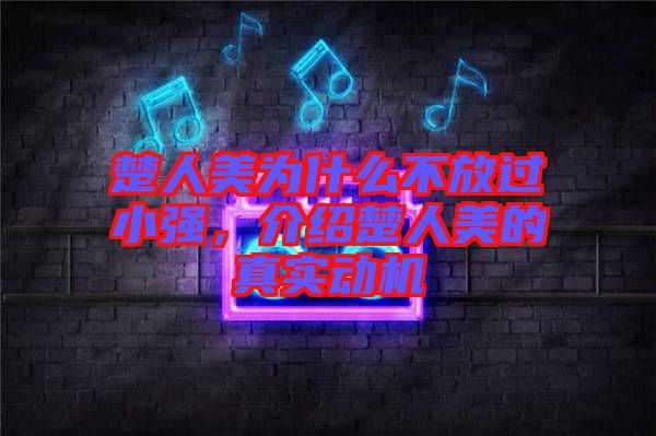 楚人美為什么不放過小強，介紹楚人美的真實動機