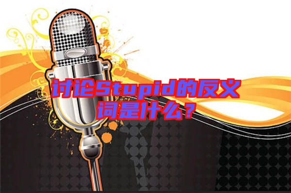 討論Stupid的反義詞是什么？