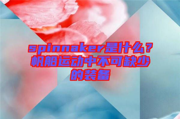spinnaker是什么？帆船運動中不可缺少的裝備