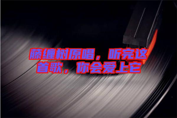 藤纏樹原唱，聽完這首歌，你會(huì)愛上它