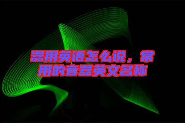 器用英語(yǔ)怎么說(shuō)，常用的音器英文名稱