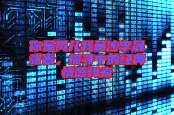 你是風兒我是沙李晟張睿，探尋中的經(jīng)典情感線索