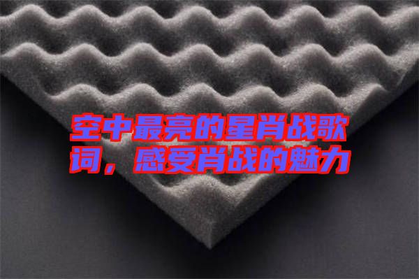 空中最亮的星肖戰(zhàn)歌詞，感受肖戰(zhàn)的魅力