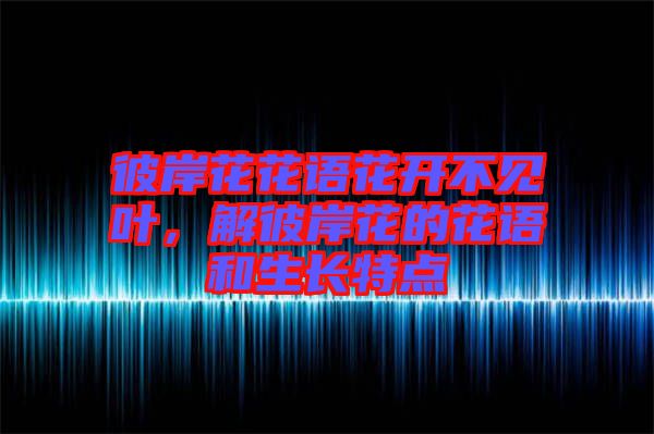 彼岸花花語花開不見葉，解彼岸花的花語和生長特點