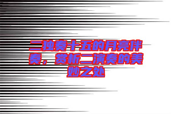 二獨(dú)奏十五的月亮伴奏，賞析二演奏的美妙之處