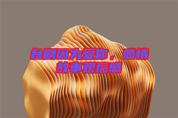 臺劇因為愛你，感情故事觀后感