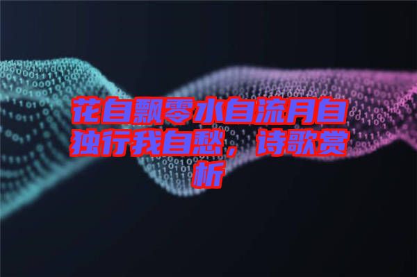 花自飄零水自流月自獨(dú)行我自愁，詩歌賞析