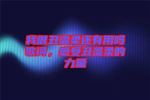 我很丑溫柔還有用嗎歌詞，感受丑溫柔的力量