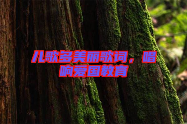 兒歌多美麗歌詞，唱響愛(ài)國(guó)教育