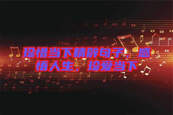 珍惜當(dāng)下精辟句子，感悟人生，珍愛當(dāng)下