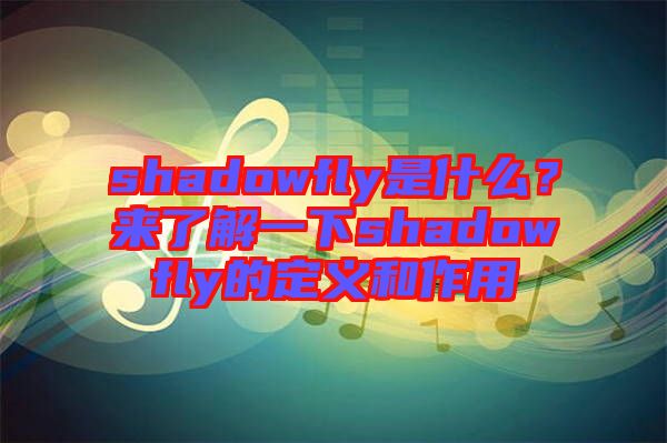 shadowfly是什么？來了解一下shadowfly的定義和作用