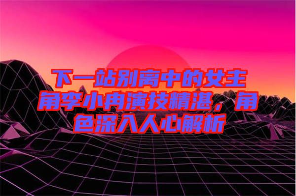 下一站別離中的女主角李小冉演技精湛，角色深入人心解析