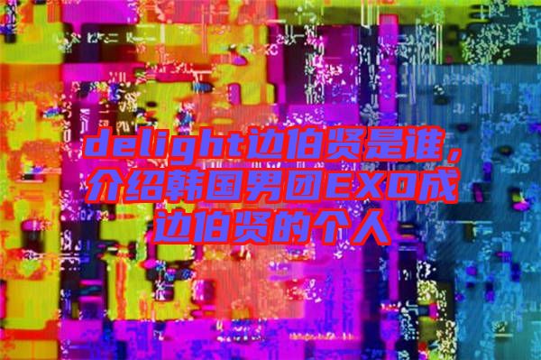 delight邊伯賢是誰(shuí)，介紹韓國(guó)男團(tuán)EXO成邊伯賢的個(gè)人