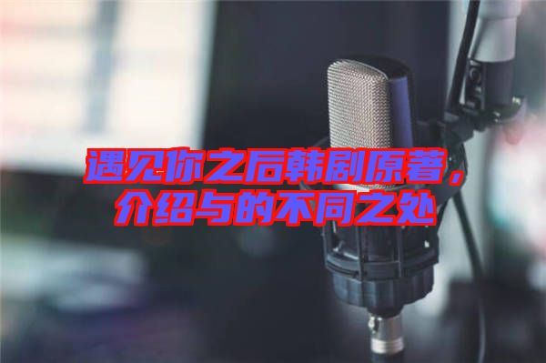 遇見(jiàn)你之后韓劇原著，介紹與的不同之處