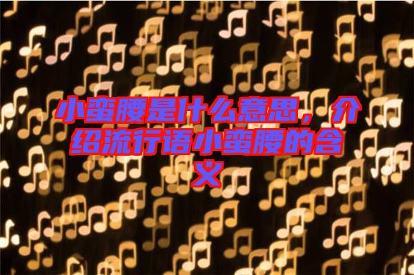 小蠻腰是什么意思，介紹流行語(yǔ)小蠻腰的含義
