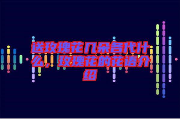 送玫瑰花幾朵各代什么，玫瑰花的花語(yǔ)介紹