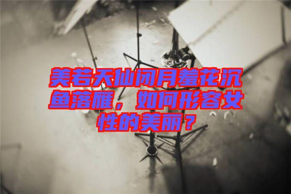 美若天仙閉月羞花沉魚落雁，如何形容女性的美麗？