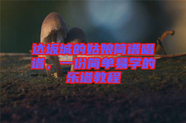 達(dá)坂城的姑娘簡(jiǎn)譜唱譜，一份簡(jiǎn)單易學(xué)的樂(lè)譜教程