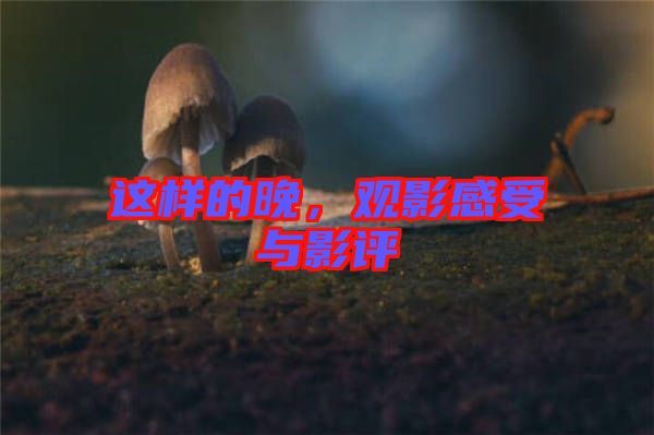 這樣的晚，觀影感受與影評