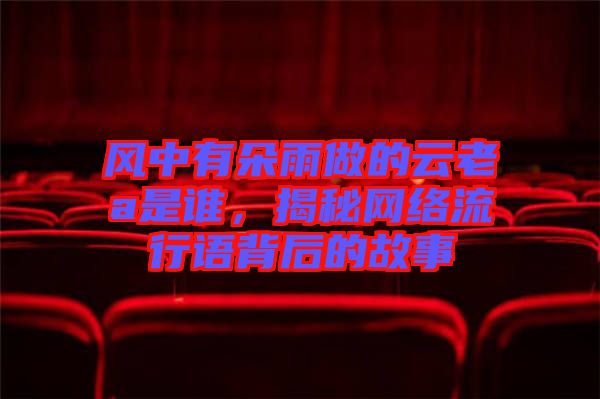 風(fēng)中有朵雨做的云老a是誰(shuí)，揭秘網(wǎng)絡(luò)流行語(yǔ)背后的故事