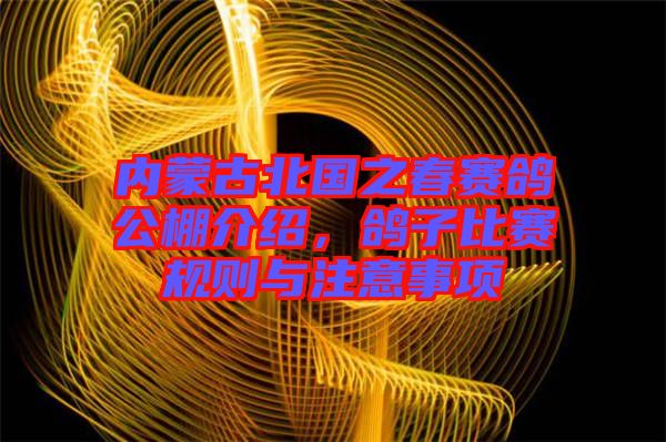 內(nèi)蒙古北國之春賽鴿公棚介紹，鴿子比賽規(guī)則與注意事項