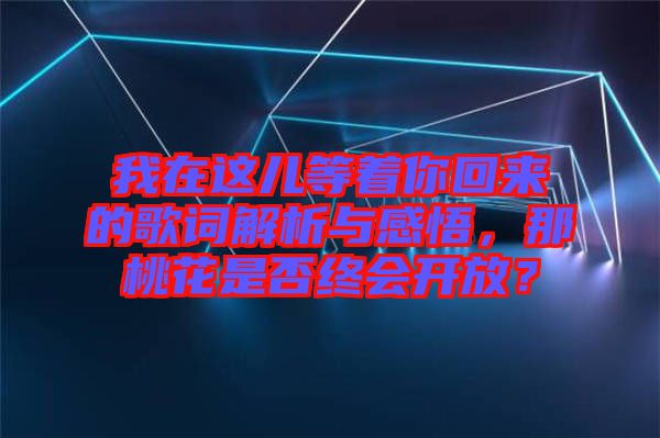 我在這兒等著你回來的歌詞解析與感悟，那桃花是否終會開放？