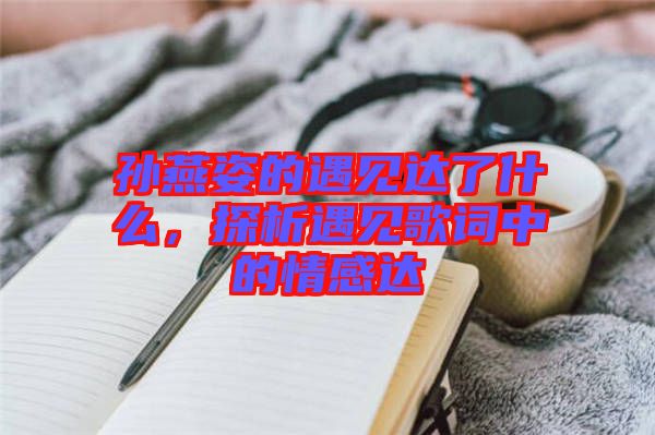 孫燕姿的遇見達了什么，探析遇見歌詞中的情感達