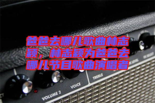 爸爸去哪兒歌曲林志穎，林志穎為爸爸去哪兒節(jié)目歌曲演唱者